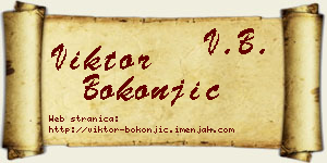 Viktor Bokonjić vizit kartica